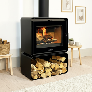 Poêle à bois à économie d'énergie avec <span class=keywords><strong>plaque</strong></span> en acier épaissie pour une puissance thermique élevée - Product Image 4