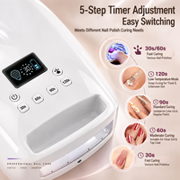 Nouvelle Arrivée Lampe à Ongles UV LED Rechargeable 128W, Lampe de Polymérisation pour Doigts, Nouvelle Version Améliorée, Lampe à Ongles Professionnelle à Double Zone