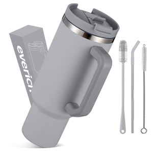 Gobelet <span class=keywords><strong>isotherme</strong></span> en acier inoxydable de 40 oz, coloré, pour sublimation, avec poignée, couvercles et paille, idéal pour les voyages - Product Image 6