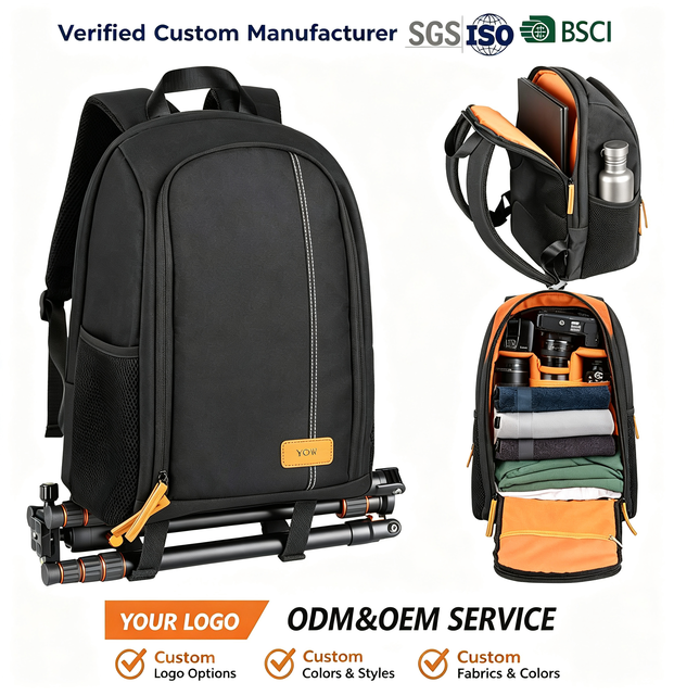 New Arrival Waterproof Waxed Canvas Dslr Vintage Hidden Camera Backpack Bag for for Sony Mirrorless Camera Portable