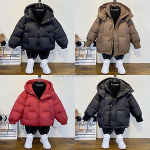 Veste polaire à capuche d'hiver pour garçons avec doublure en duvet et plumes en coton imperméable et coupe-vent longueur régulière imprimé animal - Product Image 4