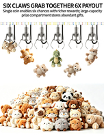 Machine de jeu attrape-poupées à six griffes personnalisable, à fort potentiel de profit, avec taux de distribution réglable, pour carnaval, foire de rue, magasin de proximité