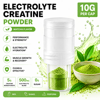 OLLI Bouteille de Créatine Électrolytique en Poudre Saveur Matcha 5G Créatine + 500MG Mélange d'Électrolytes Croissance Musculaire Récupération