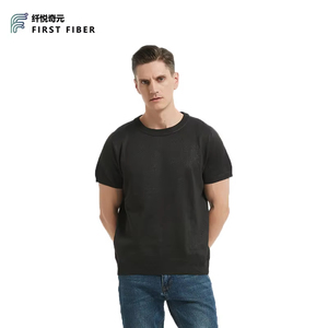 T-shirt vierge Adamas First Fiber, teint en pièce, noir, résistant aux coupures, respirant, écologique, léger, de haute qualité - Product Image 3