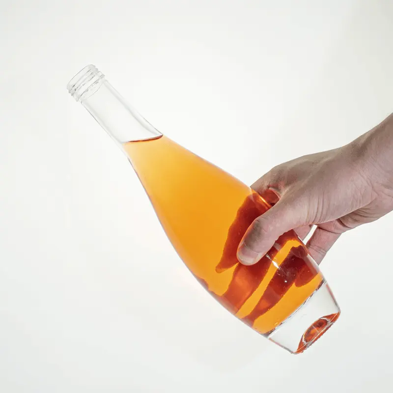 Винтовая крышка 500 мл 750 мл матовая пустая стеклянная бутылка для водки с прозрачным окном