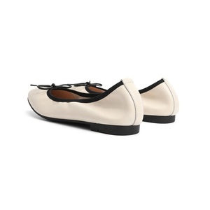 Zapatos informales de Ballet para <span class=keywords><strong>mujer</strong></span>, zapatillas femeninas planas con lazo de cuero genuino, venta al por mayor de fábrica, Mary Jane - Product Image 4