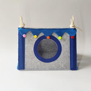 Nouveau design Petit animal de compagnie Lapin Den - Hamster Corner House Tent avec pochette d'écureuil, idéal pour les planeurs de sucre et le hamster nain - Product Image 4