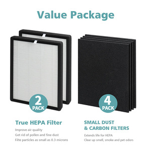 Compatible avec le <span class=keywords><strong>purificateur</strong></span> <span class=keywords><strong>d</strong></span>'<span class=keywords><strong>air</strong></span> VEVA ProHEPA 9000, filtre de remplacement HEPA avancé, ensemble de 2 + 4 pièces - Product Image 3
