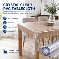 Nappe transparente en PVC découpable sans couture YJ, protection de table en plastique pour la restauration collective et les commandes de mobilier de table