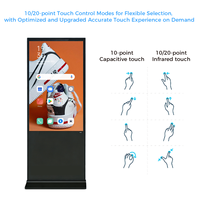 Écran tactile interactif numérique 32 pouces pour affichage publicitaire, compatible Android et Windows, idéal pour les expositions, les centres commerciaux, les magasins, ODM, OEM