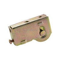 Roulette de porte-fenêtre coulissante moderne en acier de 1-1/2 pouce avec roulement à billes, faible bruit, revêtement en zinc, modèle Cowell D1541 (sortie d'usine)