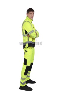 Traje de Lluvia de Alta Visibilidad NFPA 2112, Chaqueta y Pantalones Resistentes al Fuego e Impermeables, Ropa de Trabajo de Seguridad - Product Image 4