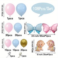 Perlengkapan Dekorasi Balon Garland Arch untuk Acara Pengungkapan Jenis Kelamin Bayi, Dekorasi Balon Baby Shower, Spanduk, Perlengkapan Pesta