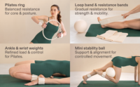 Kit de Accesorios de Pilates Unisex con Logotipo Personalizado, Banda Elástica de Tela para Gimnasio, Banda de Resistencia, Círculo Mágico, Bloque de Yoga, Anillo de Pilates