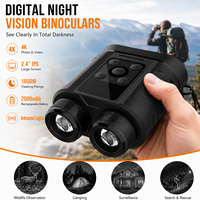 Cámara Binocular con Visión Nocturna Digital HD Multifunción, Sensor MOS, Memoria Integrada de 16 MB, Zoom Óptico <10x, Visión Nocturna