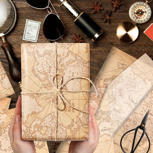 Papel de Seda con Mapa del <span class=keywords><strong>Mundo</strong></span> Recubierto de Resina Desechable Personalizado para Empaque de Cajas de Regalo, Decoraciones para Fiestas de Cumpleaños - Product Image 4