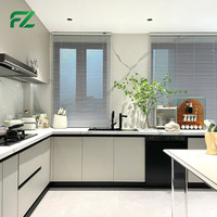 Armoires de cuisine en aluminium sur mesure, de haute qualité, écologiques, de style moderne, résistantes à l'humidité, garantie 1 an pour les cuisines domestiques