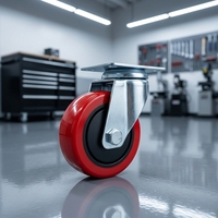 Roulettes pivotantes en polyuréthane rouge de 3, 4 et 5 pouces avec frein pour machines mobiles – Ventes internationales en vogue