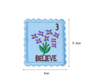 New Design Self <b>Sticker</b> Exquisite Embroidery <b>Flower</b> Stamp Patch Applique for Hat Clothes Phone case Decoration - Product Image 6