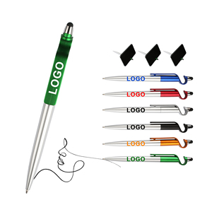 Stylo multifonction 3-en-1 avec support de téléphone tactile et logo personnalisé, idéal pour le bureau et l'école – Vente en gros à succès - Product Image 1