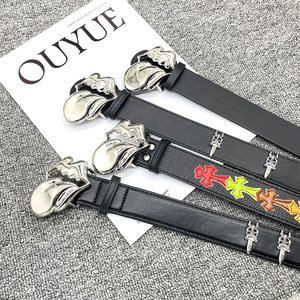 Cintura Punk con Fibbia in Lega e Croce, Stile Celebrità Classico, Trendy per Uomo e Donna - Product Image 1