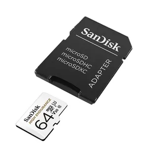 San Disk การ์ดหน่วยความจํา microSD ความอดทนสูง 32GB 64GB 128GB 256GB TF SD การ์ดสําหรับเครื่องบันทึกการขับขี่