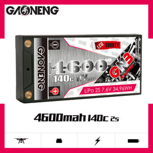 Gnb Gaoneng Hv 4600Mah 2S 7.6V 140C 5Mm Bullet Hard Case Lcg Shorty Dunne Super Shorty hard Case Rc Lipo Batterij Rc Auto 1:12 1:10 - Product Image 3