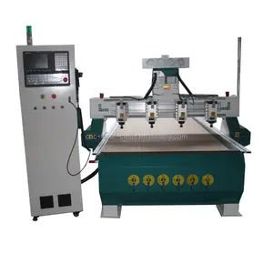 hot sale Jinan China four heads 1325 wood cnc router for cutting and engraving