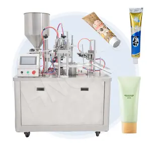 HNOC Pe Cosmetic Hose Filler Hot Air Sealer Rotary Semi-Auto Tube Fill and Seal Machine of Plastic Tube
