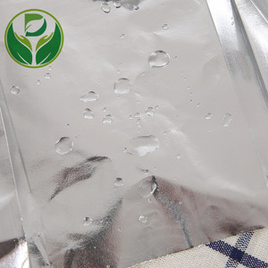 Flat Paper Merchandise Foil Lined Food Packaging Bag Kaki Lunch