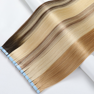 Estensioni di <span class=keywords><strong>Capelli</strong></span> Umani con Nastro Invisibile, <span class=keywords><strong>Veri</strong></span> <span class=keywords><strong>Capelli</strong></span> Remy, Estensioni con Nastro Adesivo Skin Weft, <span class=keywords><strong>Capelli</strong></span> Remy Vietnamiti per Donna, Lisci - Product Image 1