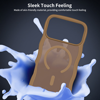 Fundas para Teléfono con Patrones Ondulados, Modernas y Lujosas, de TPU+PC, con Carga Magnética, Resistentes a Golpes, Antihuellas, Protección 360 para 17 Pro Max