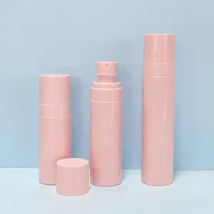 В наличии, 60 мл, 80 мл, 100 мл, матовая бутылка с мелким распылителем, пластиковая бутылка с плоским верхом из ПЭТ, Высококачественная розовая пластиковая бутылка