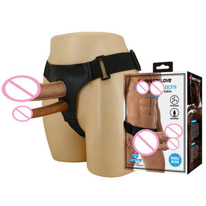 Juguete Sexual con <span class=keywords><strong>Doble</strong></span> Penetración, Dildo con Correa, Bragas con <span class=keywords><strong>Doble</strong></span> Dildo para Hombre y Mujer - Product Image 1