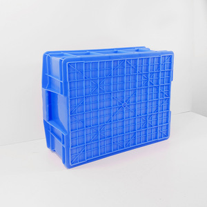 Plastic Turnover Box Large Blue Stackable <b>Crates</b> For Workshop Logistics Storage - Product Image 2