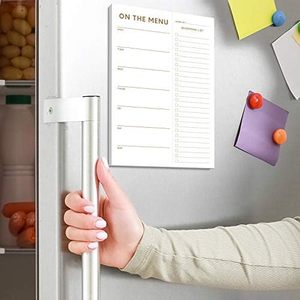 Logo personnalisé Sweetzer Orange or bloc-notes magnétique 7x10 pouces planificateur de repas liste d'épicerie <span class=keywords><strong>pour</strong></span> la planification de repas de perte de poids - Product Image 6