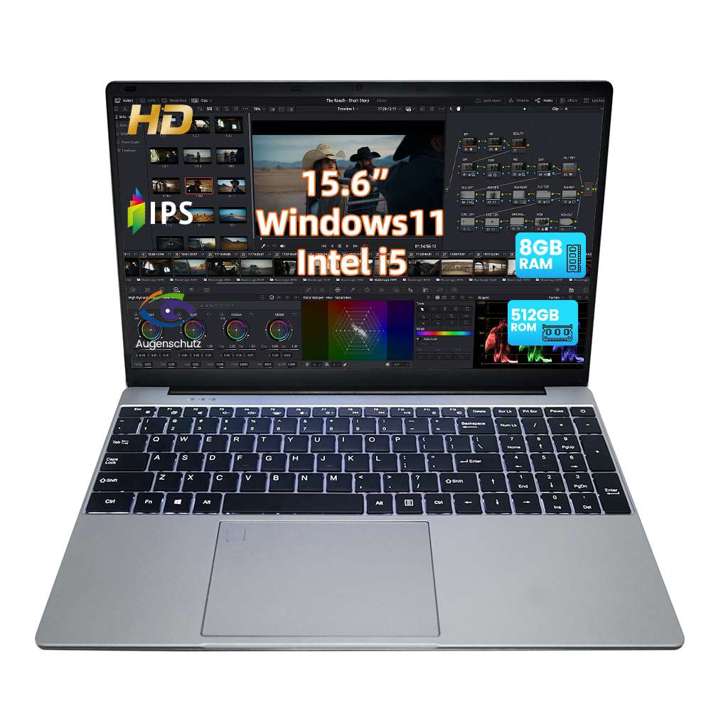 2025 новый ноутбук Intel Core, игровой ноутбук I5, 1240P, Dual DDR4, 16 ГБ, 512 ГБ, 15,6 дюймов, игровой ноутбук, компьютер, США
