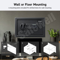Safewell Vente Chaude Coffret Fort Ménage Petit Acier Métal Coffre-fort Électronique Caché Meubles Coffre-fort De Stockage D'argent Serrure Numérique