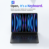 Clavier magnétique flottant portable pour tablette, support de clavier externe sans fil détachable