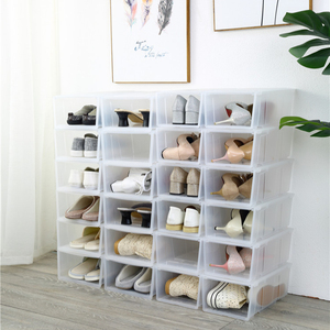 Transparent Clear Plastic Storage Shoe Box / Plastic PP Shoe Box