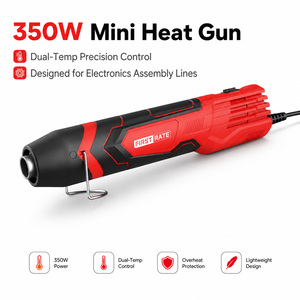 350W Mini Heat Gun With Dual Temp (200.C/350.C) & VDE Certified Cable for Electronics Manufacturing Wire Harness HZ-HG25-E032 22 - Product Image 1
