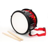 Tambourin pour enfants à double face de 8 pouces, instrument de percussion avec baguettes et sangle réglable, jouet musical pour enfants