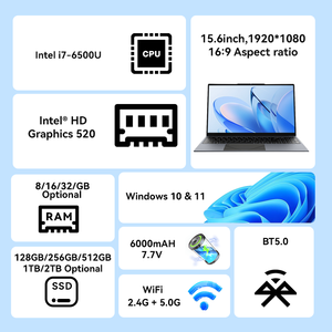 Portátil Intel <span class=keywords><strong>I7</strong></span> de Funcionamiento Estable, 15.6 Pulgadas, 16 GB de RAM, 512 GB de SSD, Teclado Personalizado, Huella Dactilar, Tipo-C, Serie Empresarial - Product Image 2