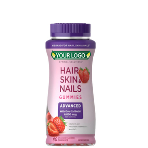Suplemento de gominolas de biotina para cabello, piel y uñas, caramelo con sabor a fresa, vitamina A;C vegana - Product Image 6
