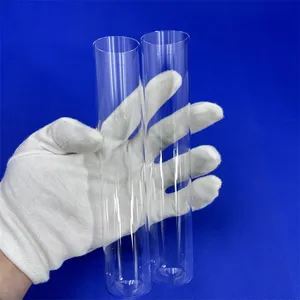Customized 1 End Round Bottom Quartz Glass Tube Silica Quartz Flask Oil Burner Glass Pipes For Lab