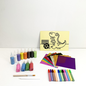 Sand Art Kit Artigianato per i bambini con 12 sabbie colorate fai da te dolci dipinti artigianali per bambini arti attività di apprendimento educativo - Product Image 3