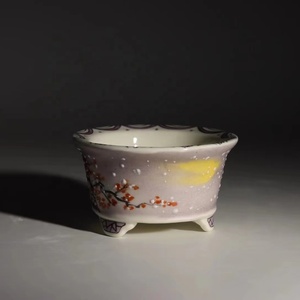 Dessin à la main <span class=keywords><strong>pot</strong></span> de bonsaï Yixing avec paysage couvert de neige - Product Image 4