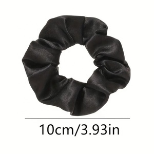 Vente en gros de chouchous en satin de soie de haute qualité, couleur unie, pas chers, pour femmes - Product Image 5