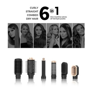2000w Peigne à lisser les cheveux en céramique Brosse à <span class=keywords><strong>air</strong></span> chaud 5 en 1 Brosse à <span class=keywords><strong>air</strong></span> chaud pour cheveux Rose Électrique Métal OEM Nova Sèche-cheveux - Product Image 6