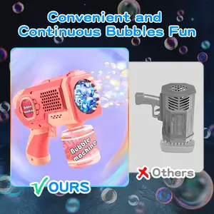 Automatische Bellenmachine Bellenblazer Oplossing Navulling Led Lichten Bubbels Launcher Zomer Outdoor Speelgoed Pistool Voor Kinderen